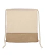 Tote bags 4DO Trekkoord rugzak Jute met katoenen koorden 38x41cm voor bedrukking &amp; borduring