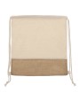 Tote bags 4DO Trekkoord rugzak Jute met katoenen koorden 38x41cm voor bedrukking &amp; borduring