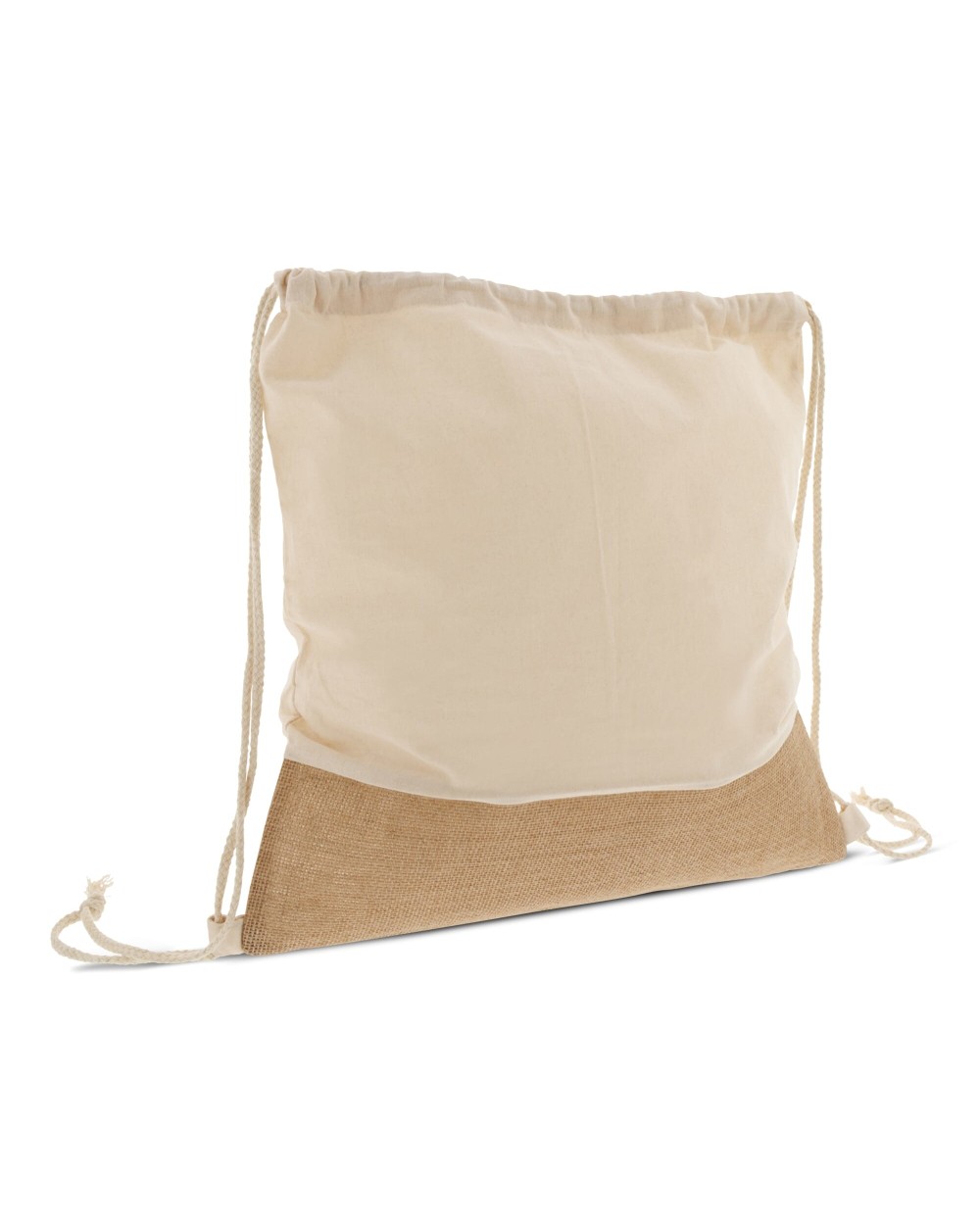 Tote bags personnalisable 4DO Sac à cordon Jute avec cordons en coton 38x41cm
