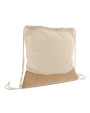 Tote bags personnalisable 4DO Sac à cordon Jute avec cordons en coton 38x41cm