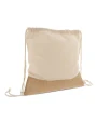 Tote bags 4DO Trekkoord rugzak Jute met katoenen koorden 38x41cm voor bedrukking &amp; borduring