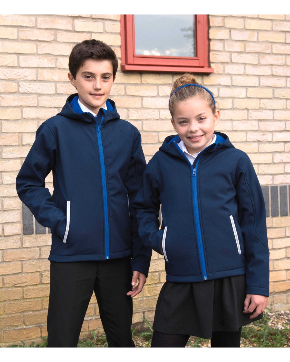 RESULT Kids Tx Performance Hooded Softshell Jacket Softshells personalisierbar