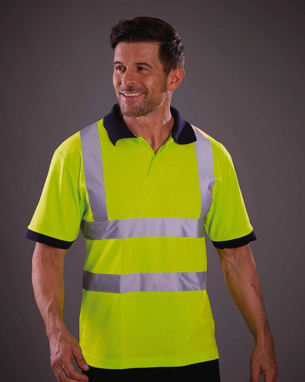 Polo's YOKO High Visibility polo korte mouwen voor bedrukking &amp; borduring