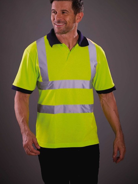 Polos à personnaliser YOKO Polo manches courtes haute visibilité 