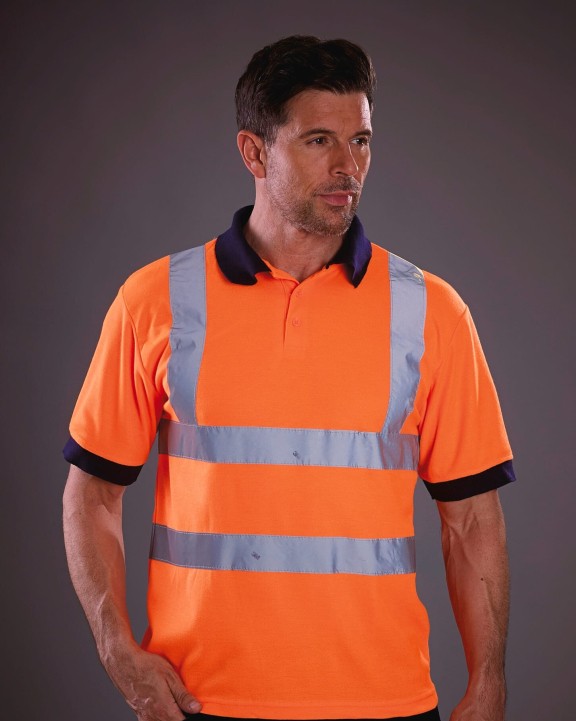 Polos personnalisable YOKO Polo manches courtes haute visibilité