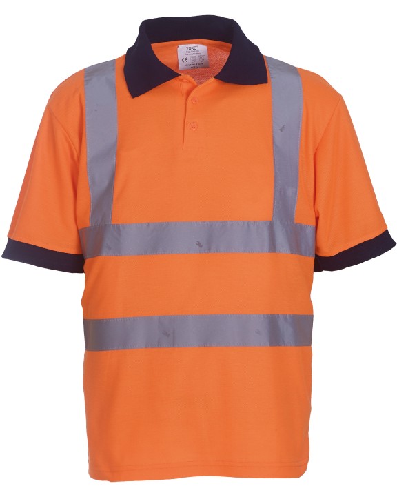 Polos personnalisable YOKO Polo manches courtes haute visibilité