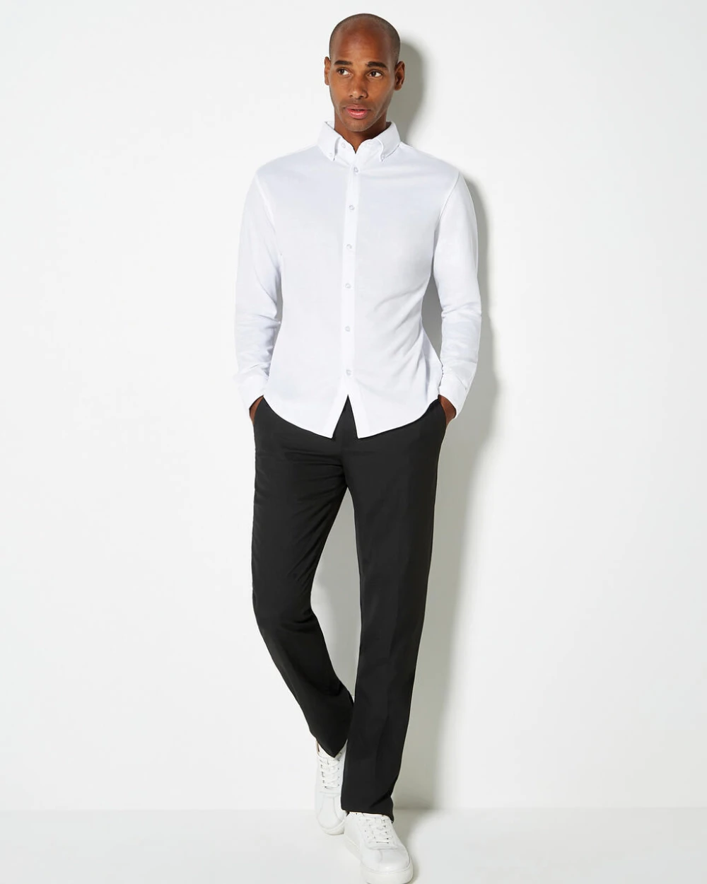 Hemden KUSTOM KIT Tailored Fit Superwash® 60º Pique Shirt voor bedrukking &amp; borduring