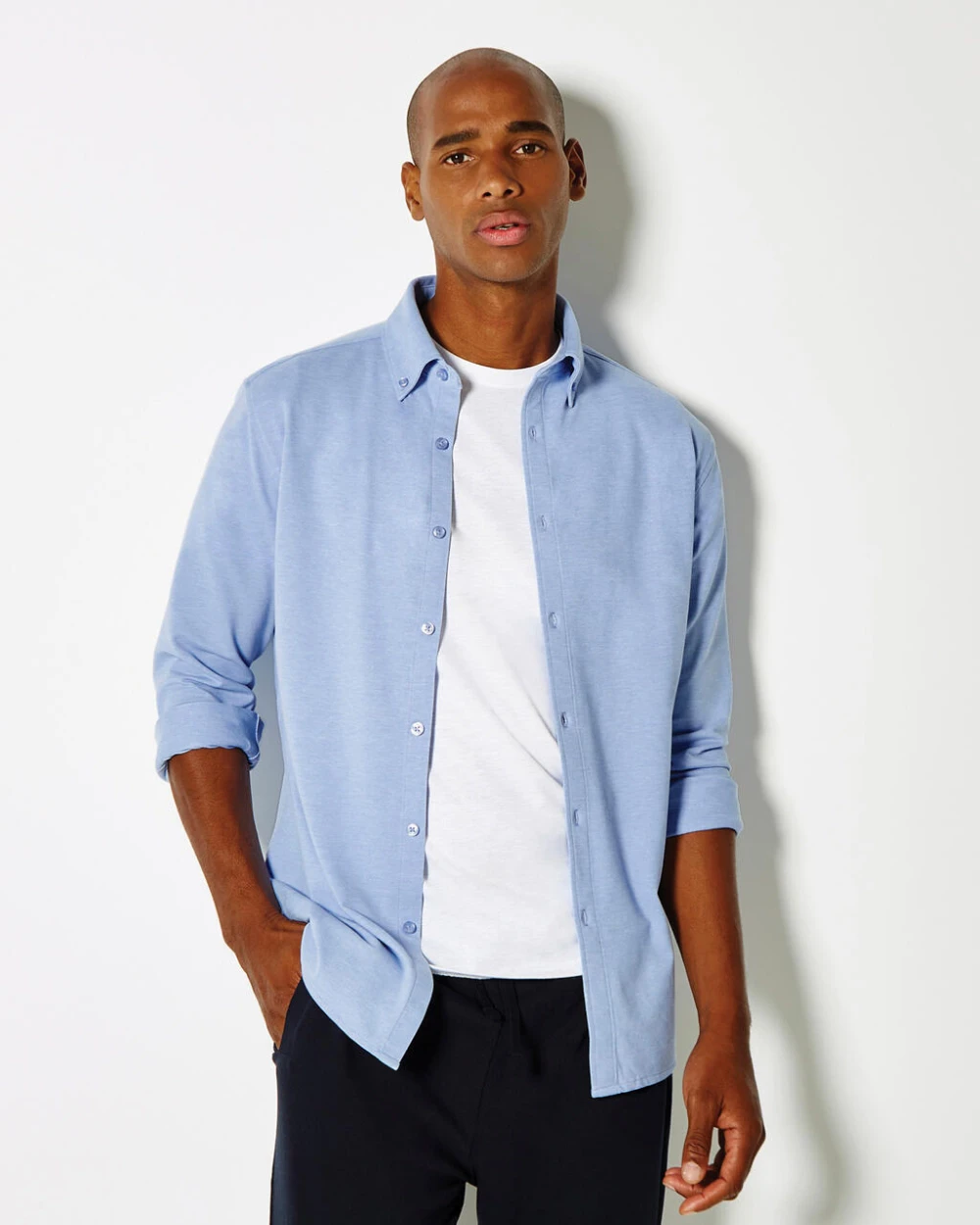 Hemden KUSTOM KIT Tailored Fit Superwash® 60º Pique Shirt voor bedrukking &amp; borduring