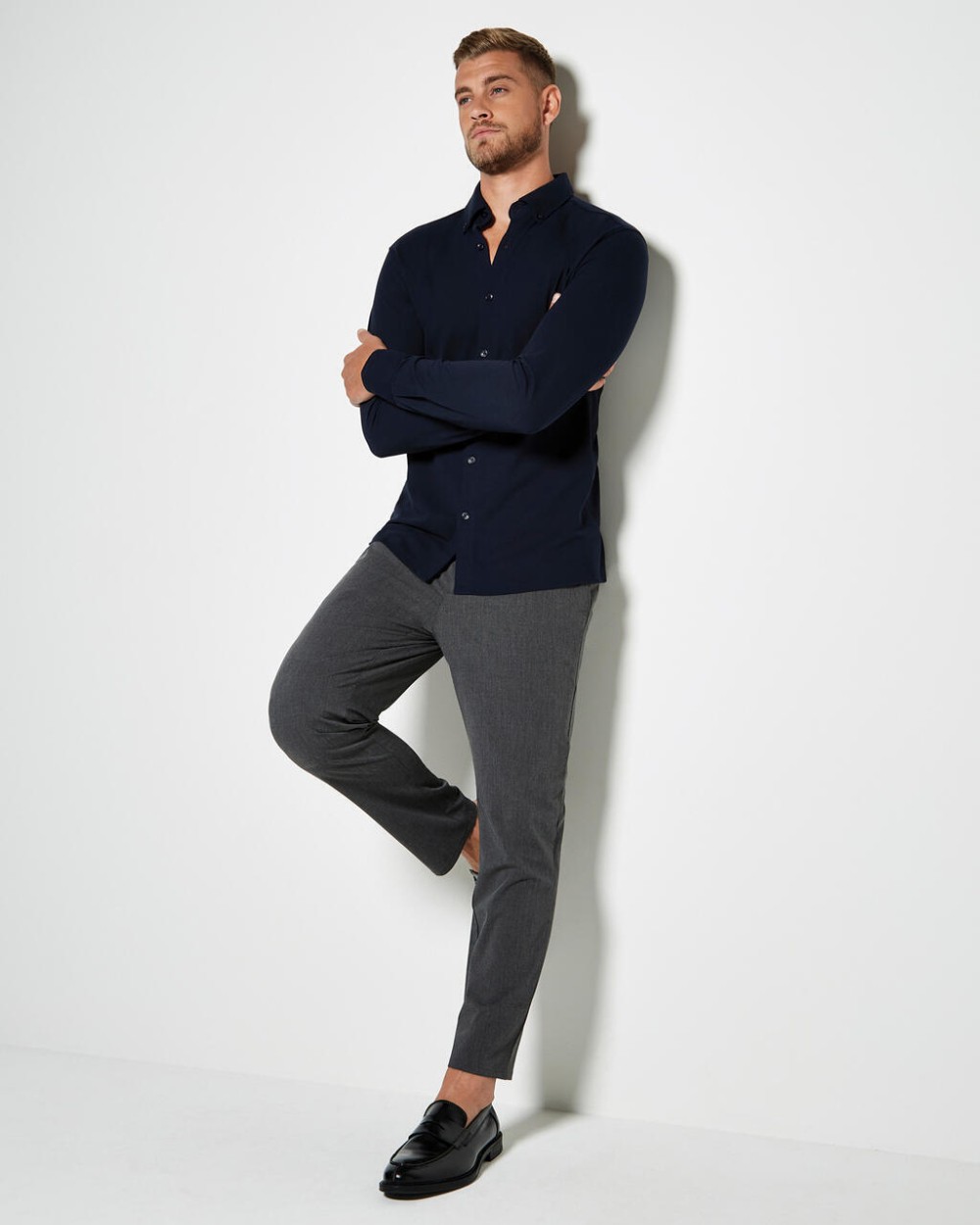 KUSTOM KIT Tailored Fit Superwash® 60º Pique Shirt Hemden personalisierbar