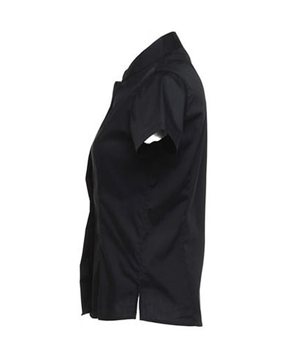 Hemden KUSTOM KIT Women's Tailored Fit Mandarin Collar SSL voor bedrukking &amp; borduring