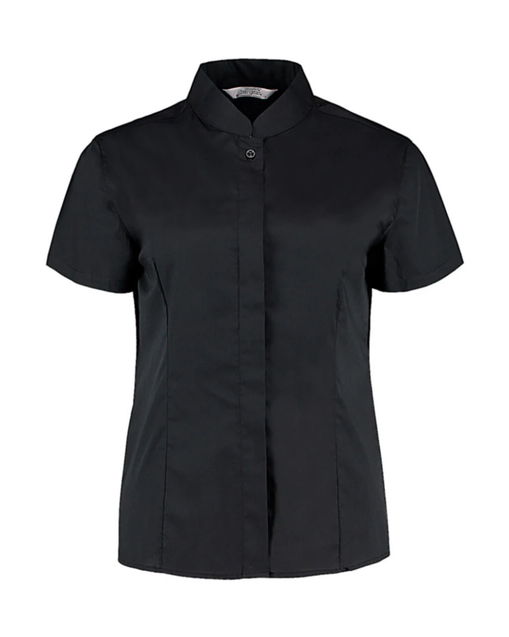 KUSTOM KIT Women's Tailored Fit Mandarin Collar SSL Hemden personalisierbar