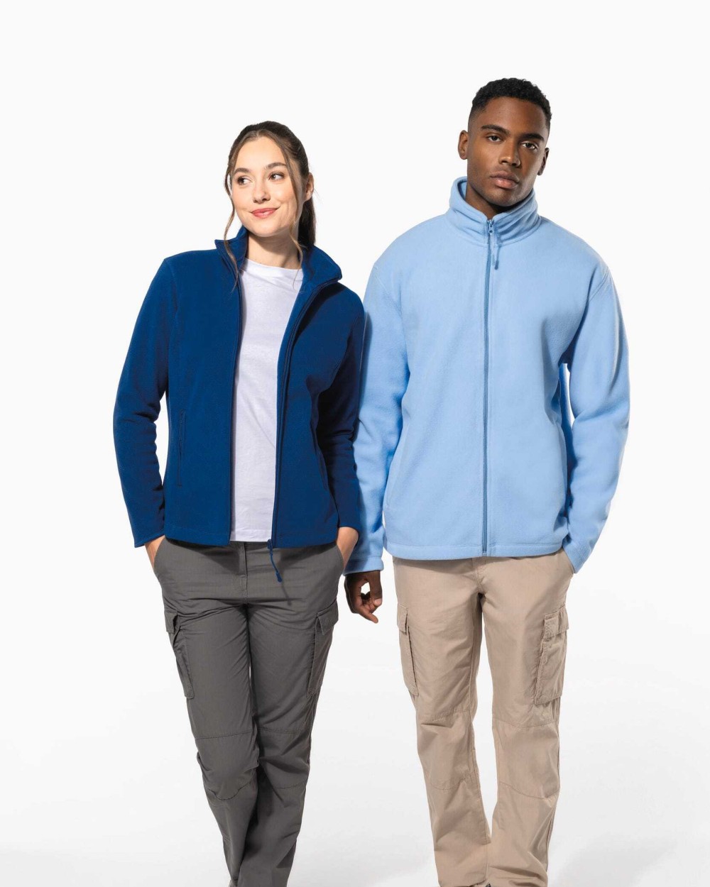 KARIBAN Mikrofleece-Jacke mit Reißverschluss für Damen Polar Fleeces personalisierbar