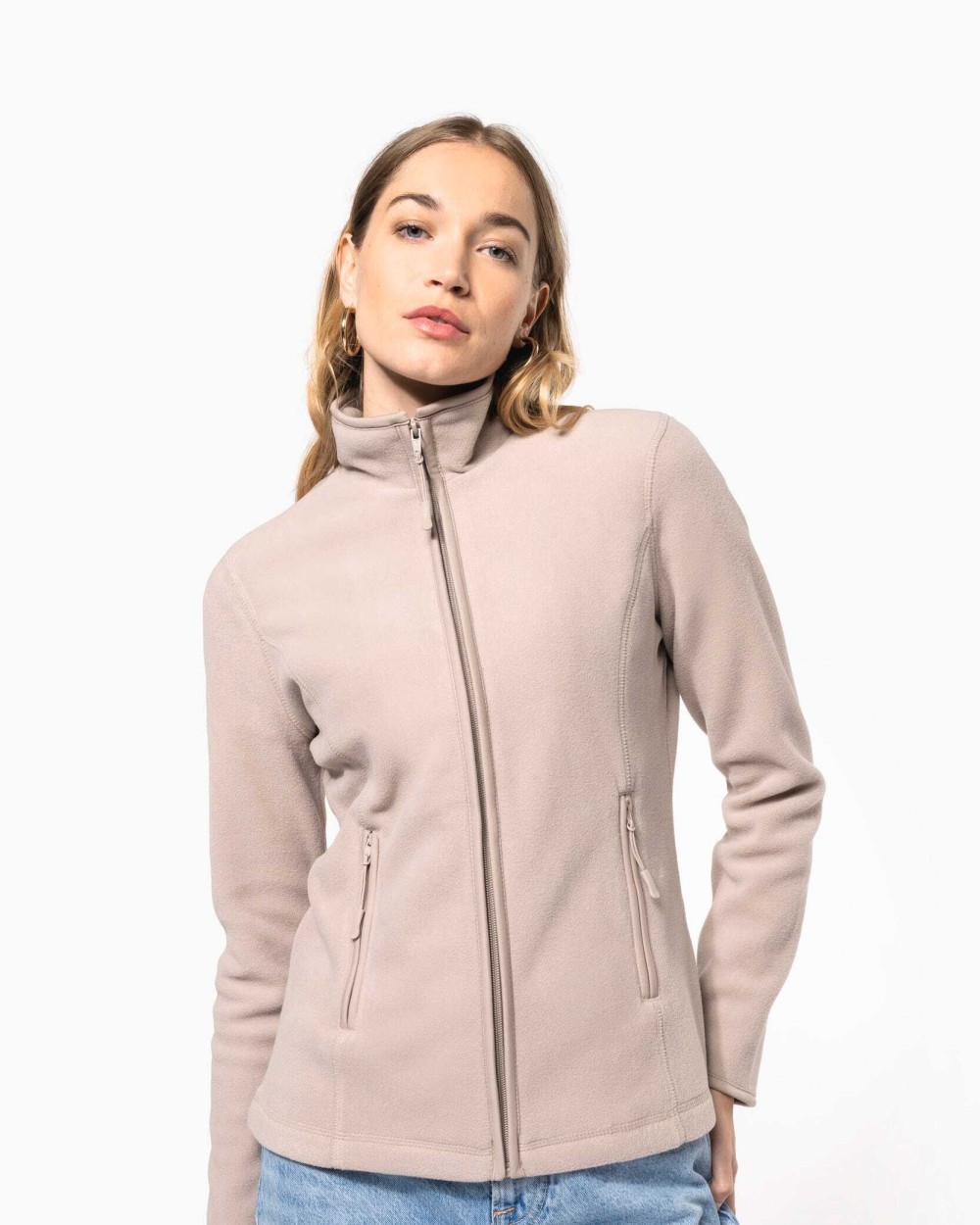 KARIBAN Mikrofleece-Jacke mit Reißverschluss für Damen Polar Fleeces personalisierbar