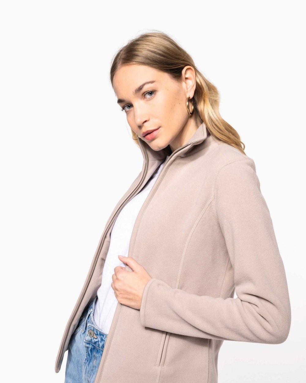 KARIBAN Mikrofleece-Jacke mit Reißverschluss für Damen Polar Fleeces personalisierbar
