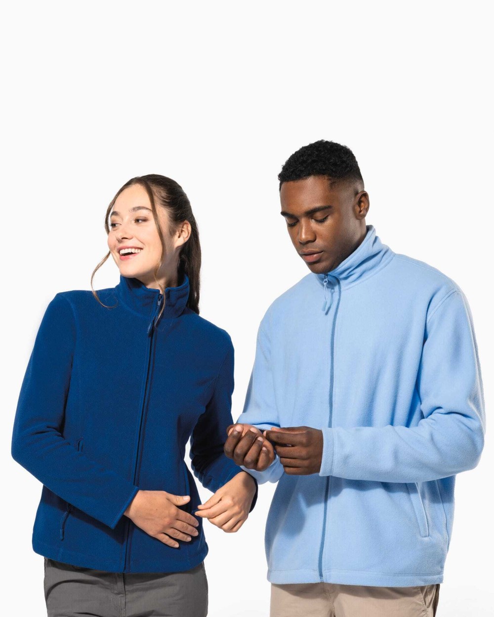 Polar Fleeces KARIBAN Microfleece met rits dames voor bedrukking &amp; borduring