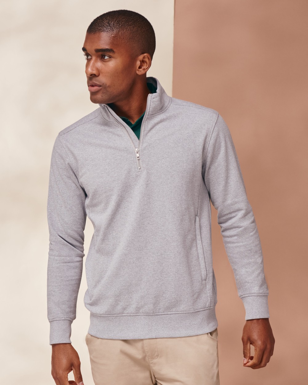 Pulls personnalisable HENBURY UNISEX SUSTAINABLE 1/4 ZIP SWEATSHIRT