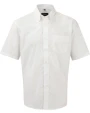 RUSSELL Men's Short Sleeve Easy Care Oxford Shirt Hemden personalisierbar