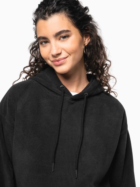 Sweat-shirts à personnaliser KARIBAN Sweat-shirt à capuche oversize en micropolaire recyclée unisexe 