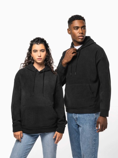 Sweat-shirts à personnaliser KARIBAN Sweat-shirt à capuche oversize en micropolaire recyclée unisexe 