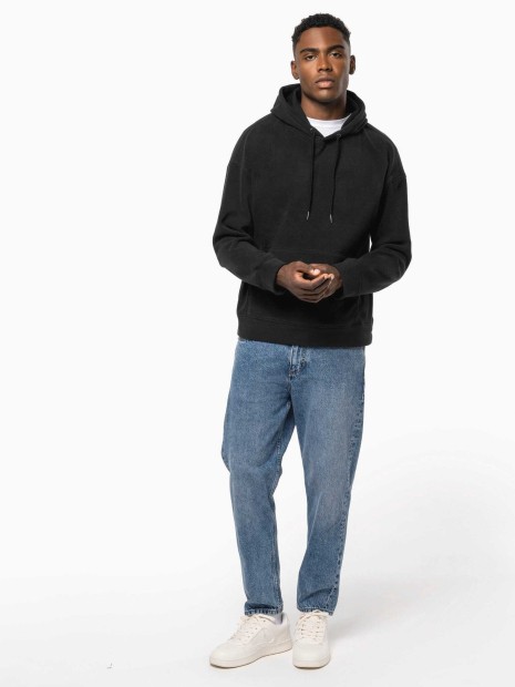 Sweat-shirts à personnaliser KARIBAN Sweat-shirt à capuche oversize en micropolaire recyclée unisexe 