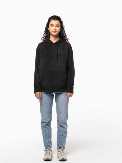Sweat-shirts à personnaliser KARIBAN Sweat-shirt à capuche oversize en micropolaire recyclée unisexe 