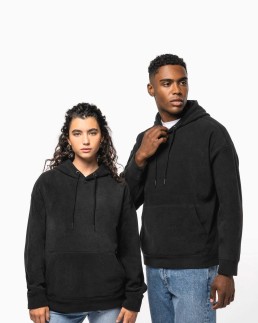 Sweat-shirt à capuche oversize en micropolaire recyclée unisexe