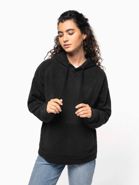 Sweat-shirts à personnaliser KARIBAN Sweat-shirt à capuche oversize en micropolaire recyclée unisexe 