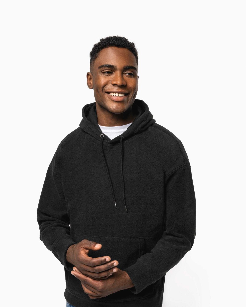 Sweat-shirts personnalisable KARIBAN Sweat-shirt à capuche oversize en micropolaire recyclée unisexe