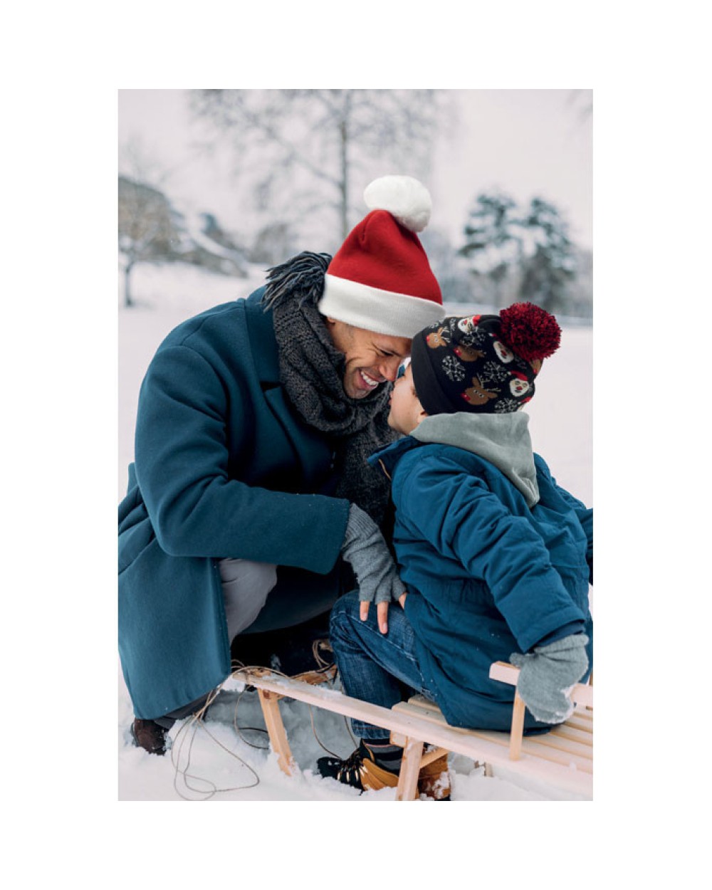 4DO Weihnachtliche Strickmütze Zubehör personalisierbar