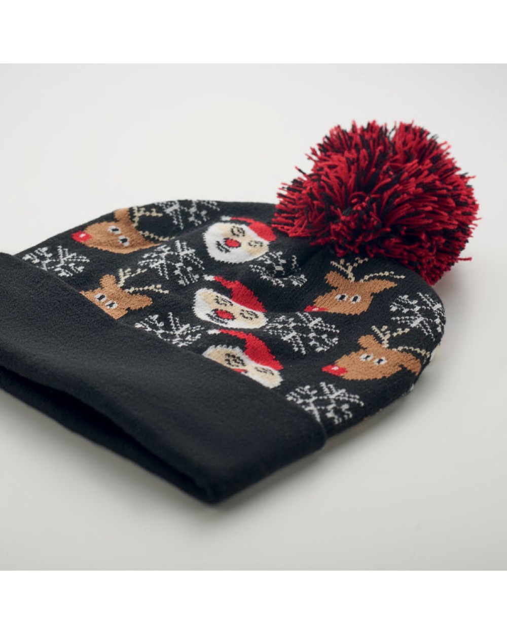 Accessoires personnalisable 4DO Bonnet à pompon tricoté