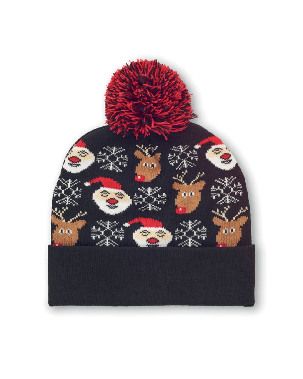 Accessoires personnalisable 4DO Bonnet à pompon tricoté