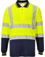 PORTWEST Two-tone long sleeve polo (S279) Poloshirts personalisierbar