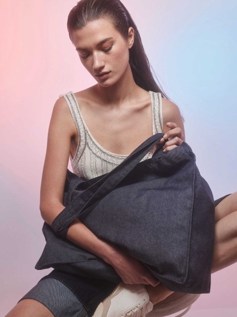 Sacs & Bagagerie à personnaliser KIMOOD Grand sac shopping denim 