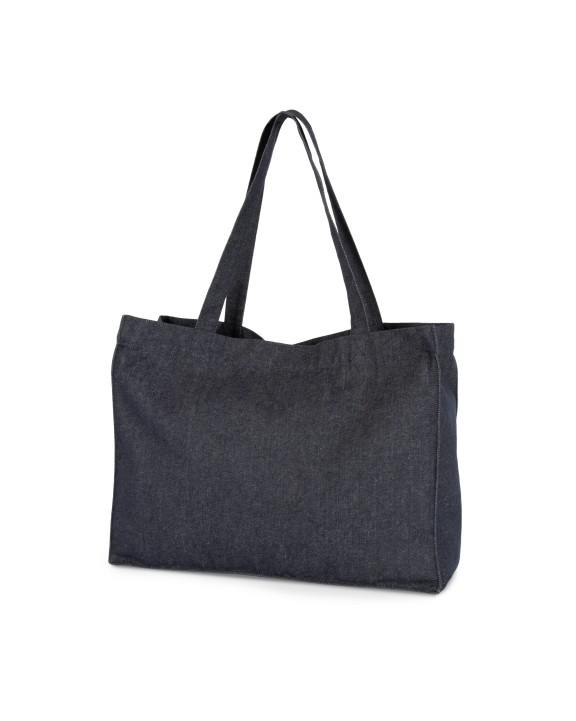 KIMOOD Große Shoppingtasche aus Denim Taschen personalisierbar