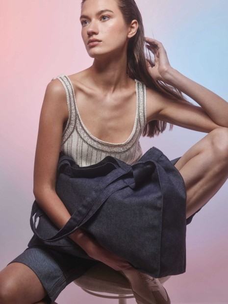 Sacs & Bagagerie à personnaliser KIMOOD Grand sac shopping denim 