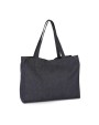 KIMOOD Große Shoppingtasche aus Denim Taschen personalisierbar