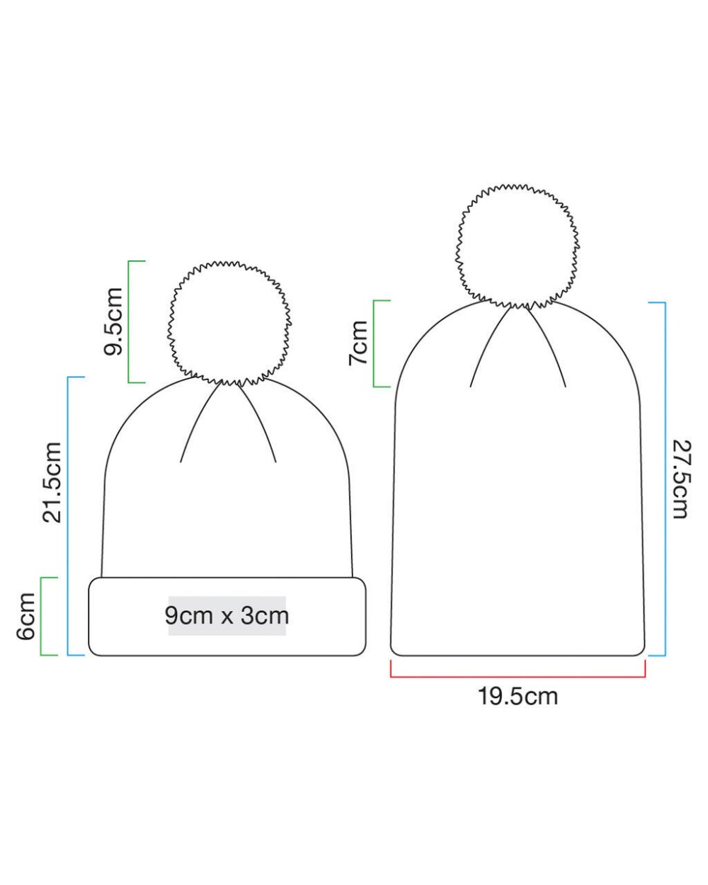 Mutsen BEECHFIELD Junior Reflective Bobble Beanie voor bedrukking &amp; borduring