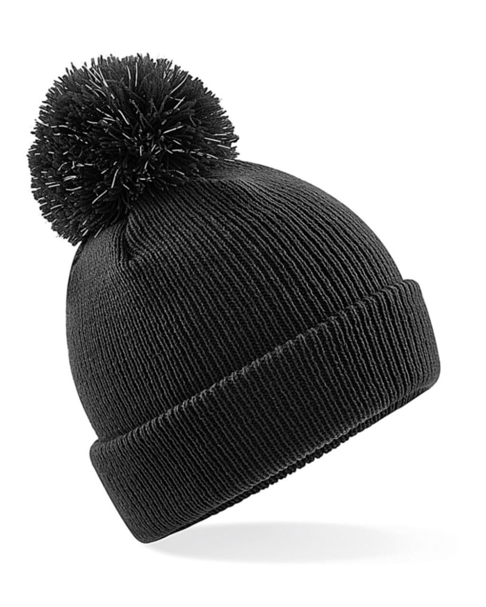 BEECHFIELD Junior Reflective Bobble Beanie Mützen personalisierbar