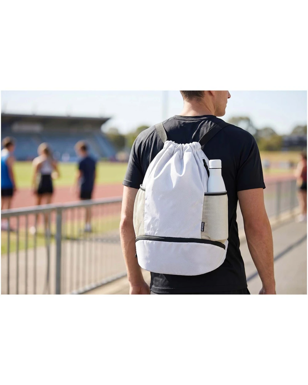 Sacs & Bagagerie personnalisable 4DO Sac de sport Varyon à cordon en matériaux recyclés certifiés GRS avec compartiment inférieur de 18 L