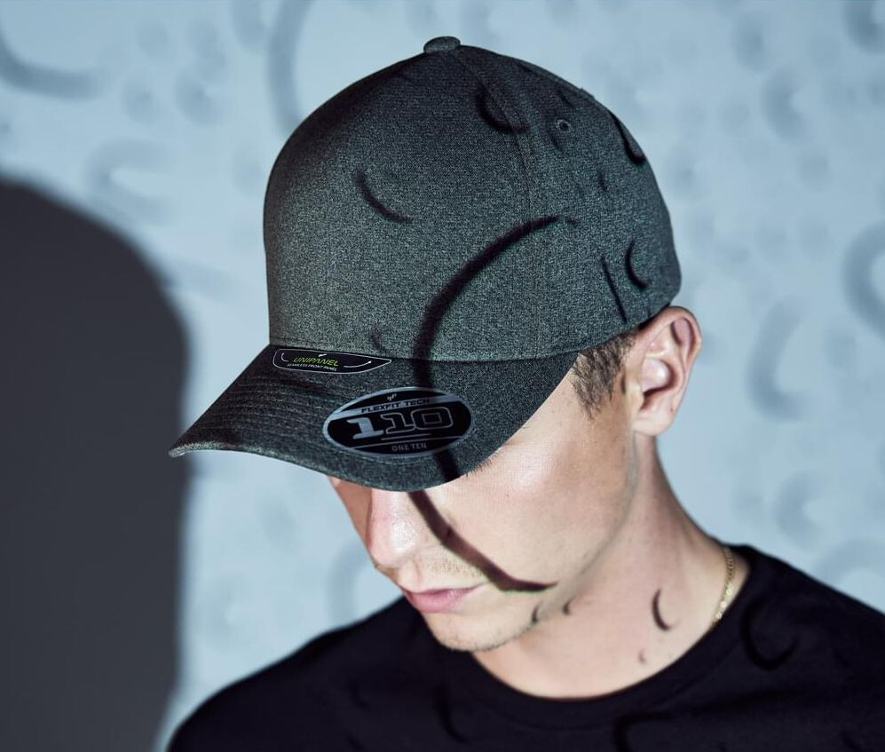 Petjes FLEXFIT 110 MELANGE UNIPANEL voor bedrukking &amp; borduring