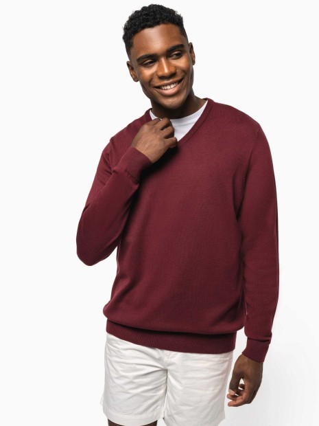 Pulls à personnaliser KARIBAN Pull col V homme 