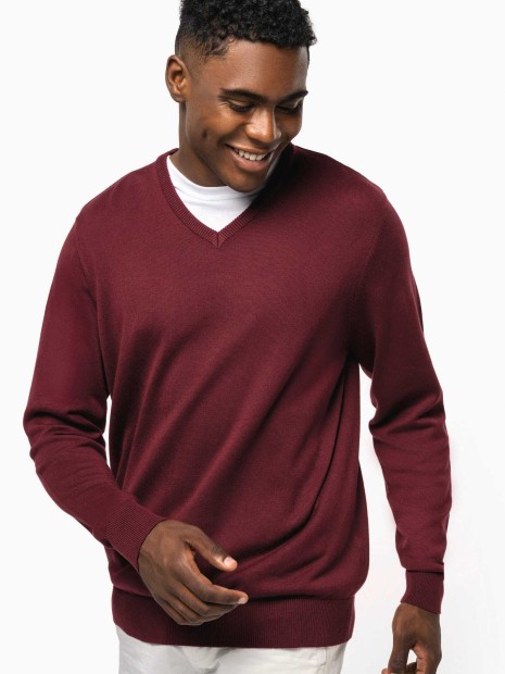 Pulls à personnaliser KARIBAN Pull col V homme 