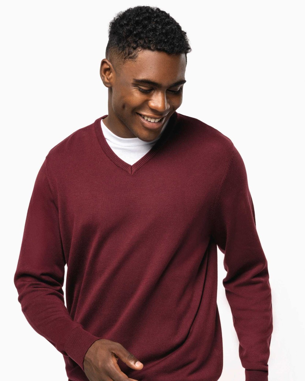 KARIBAN Herrenpullover mit V-Ausschnitt Pullovers personalisierbar