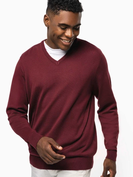 Pulls à personnaliser KARIBAN Pull col V homme 