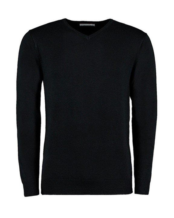 KUSTOM KIT Classic Fit Arundel V Neck Sweater Pullovers personalisierbar
