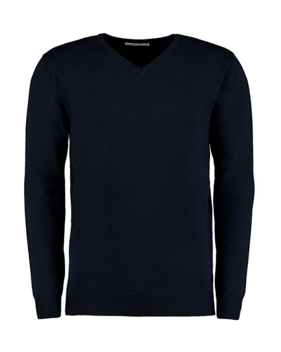 KUSTOM KIT Classic Fit Arundel V Neck Sweater Pullovers personalisierbar