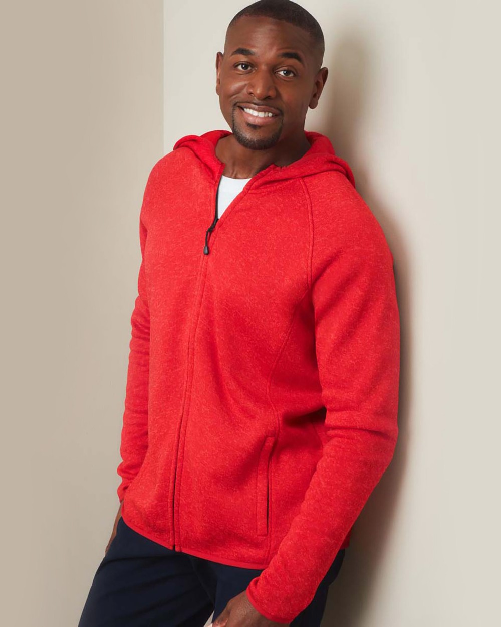 STEDMAN LUX HOODED KNIT FLEECE JACKET FOR MEN Polar Fleeces personalisierbar