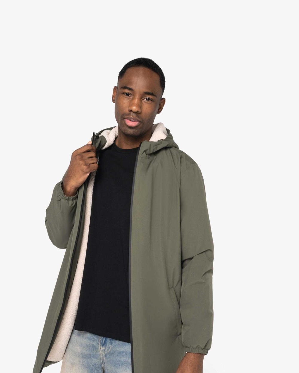 Vestes personnalisable NATIVE SPIRIT Veste écoresponsable imperméable doublée en sherpa unisexe