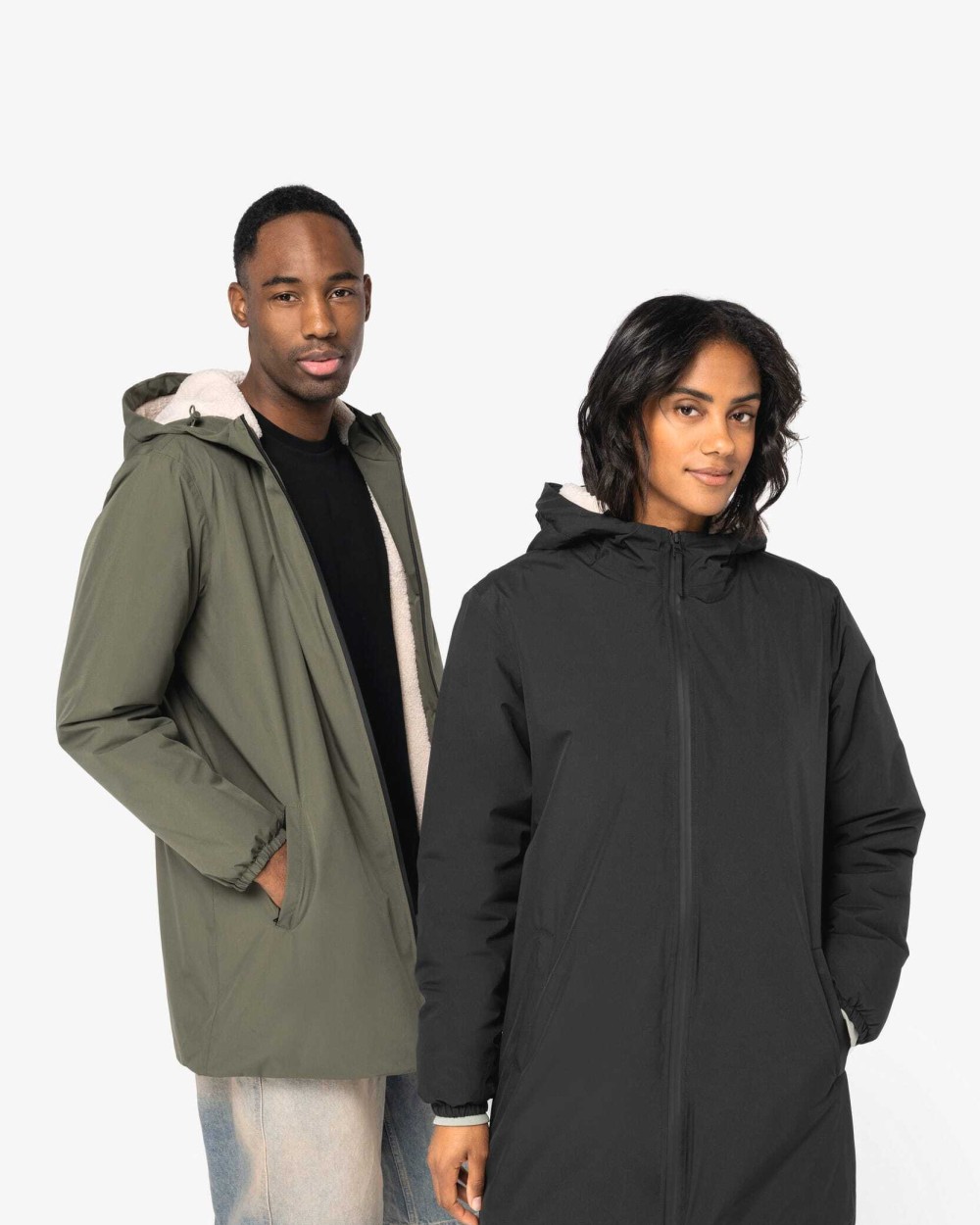 NATIVE SPIRIT Umweltfreundliche Vollständige wasserdichte und gefütterte Sherpa Unisex-Jacke Jacken personalisierbar