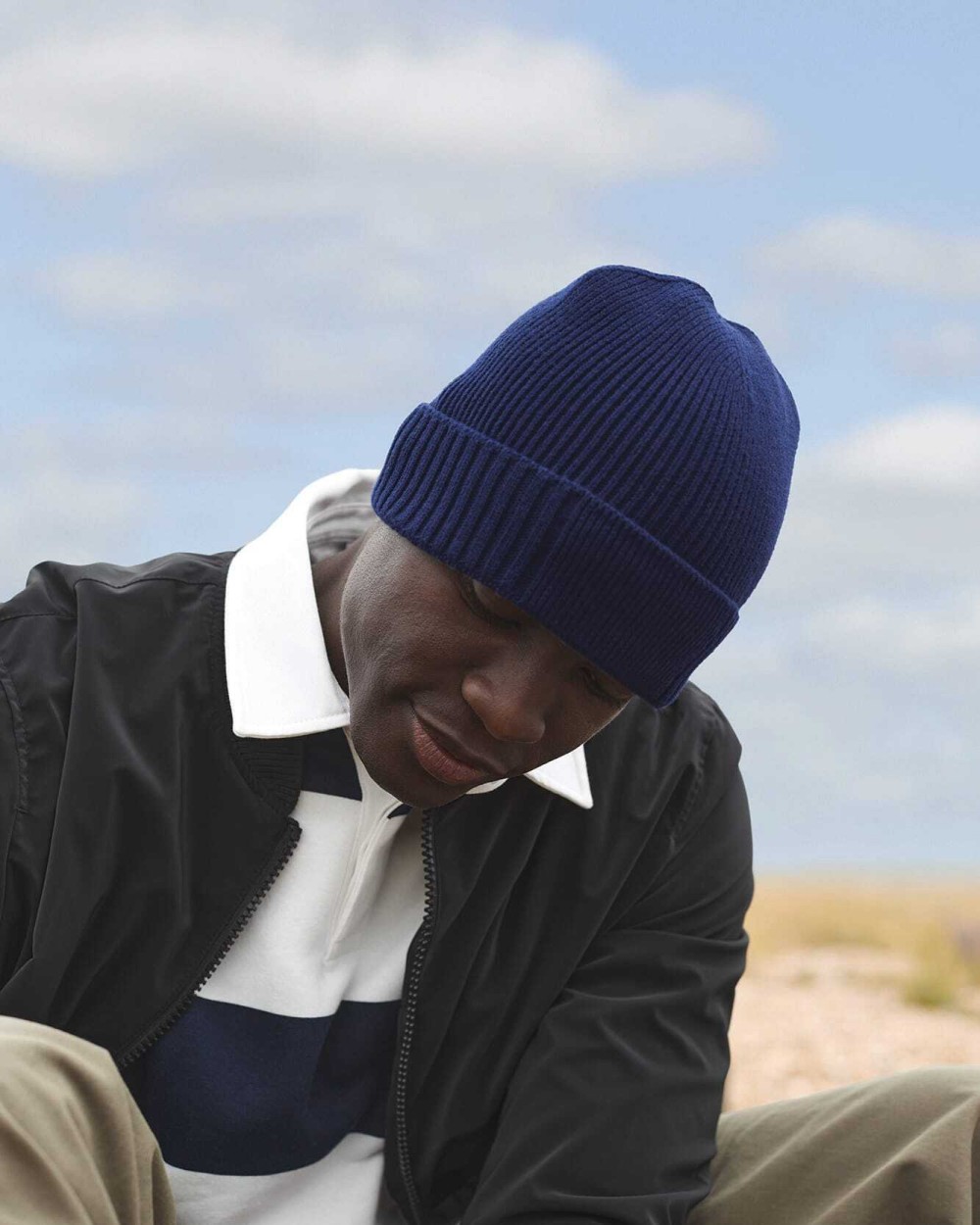 Casquettes personnalisable BEECHFIELD Bonnet en coton biologique avec patch technique